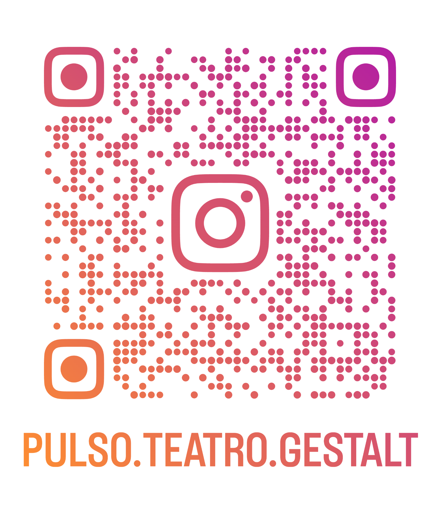 QR del Instagram @pulso.teatro.gestalt